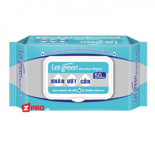 Khăn ướt cồn Let-Green vệ sinh bàn phím, thiết bị điện tử, đồ dùng gia đình