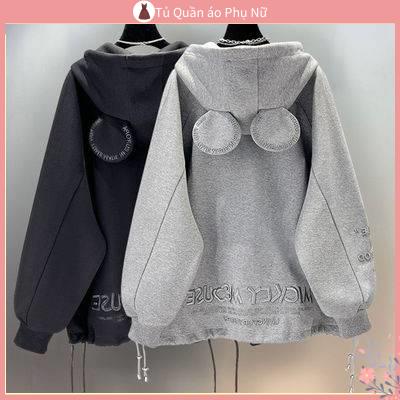 Ch t L Ng cao O áo khoác cardigan sweater Có Khóa Kéo Dáng Rộng Dày Dặn Mùa Thu Và Mùa Đông Mới Dành Cho Học Sinh Nữ 2021