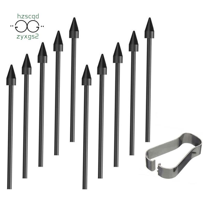 Set 10 Đầu Bút Cảm Ứng Stylus Bằng Nhựa Màu Đen Cho Samsung Galaxy Tab S6Lite S6 / S7 / S7 / S8 Note10 / Note20