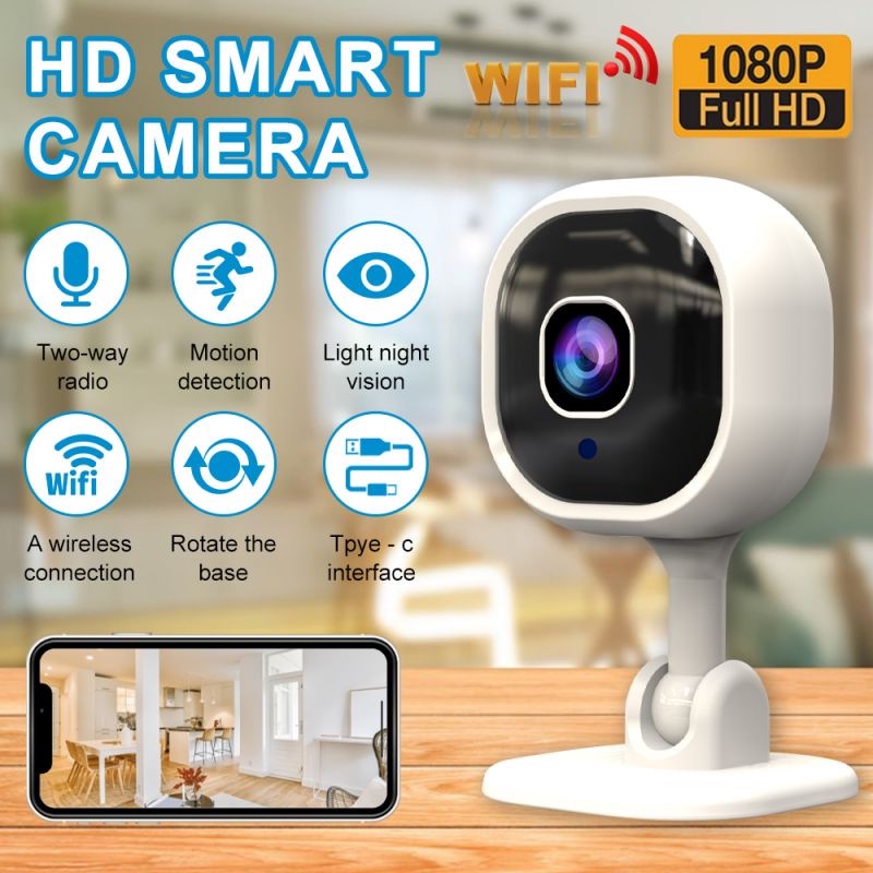 Camera An Ninh A3 WIFI CCTV 1080p Mini IP Hồng Ngoại Hỗ Trợ Tầm Nhìn Ban Đêm