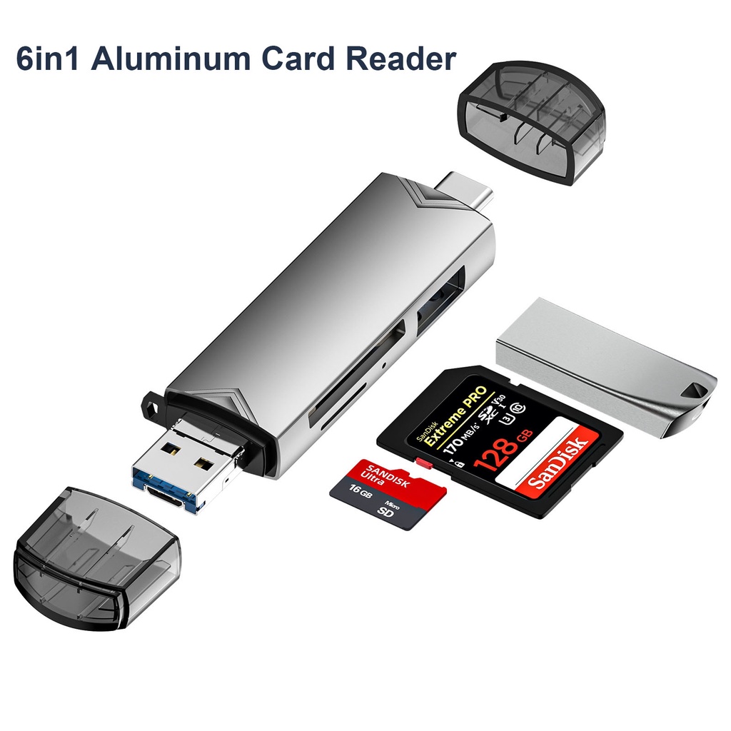 Đầu Đọc Thẻ Nhớ USB 3.0 2.0 Type c Micro USB Đa Năng Cho Máy Tính / Điện Thoại Android / Máy Tính