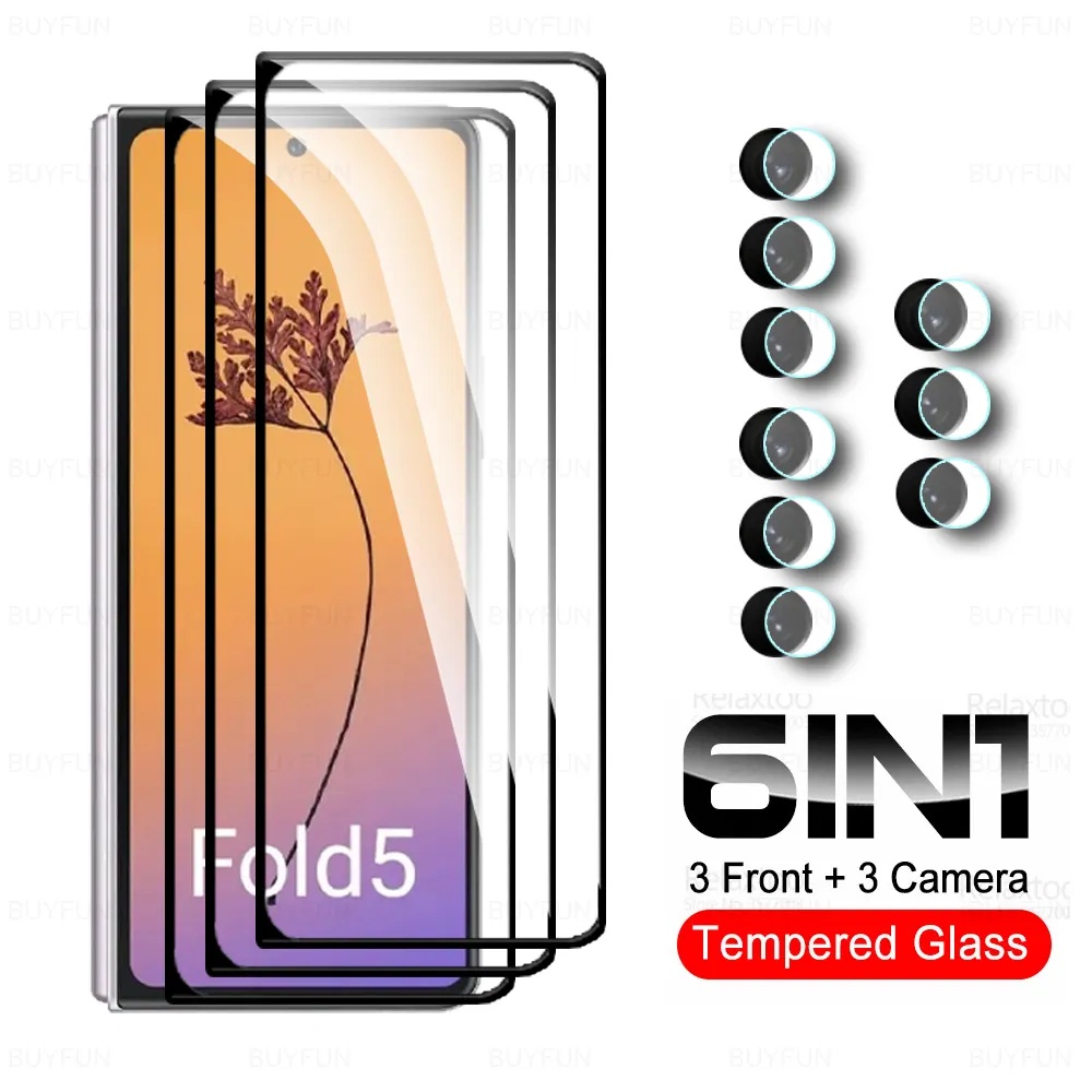 Set Kính Cường Lực 5 Trong 1 Bảo Vệ Màn Hình Và Camera 6 Trong 1 Cho Samsung Z Fold 5 Z Fold 5 Z Fold 5S