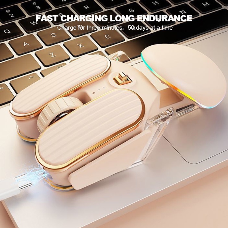 Chuột Quang Không Dây 2.4G Kết Nối Bluetooth 3600 DPI 6 Nút Bấm Dùng Để Chơi Game