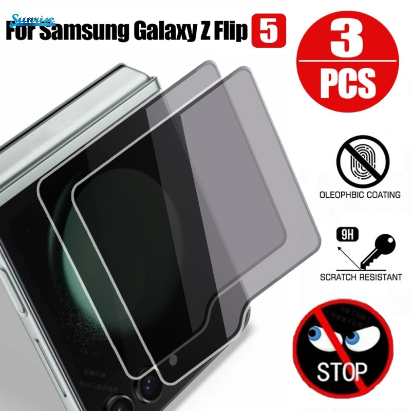 Đối với samsung z flip 5 5g cao cấp kính cường lực siêu mỏng chống nhìn trộm màn hình bên ngoài phim bảo vệ cứng cáp bền bảo vệ màn hình mặt sau