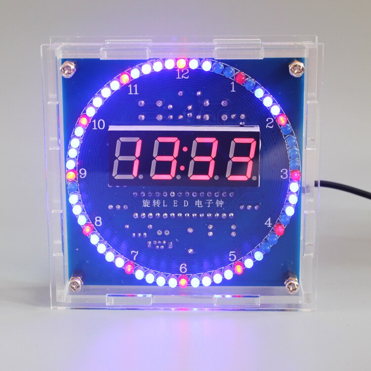 Mô Đun Đồng Hồ Báo Thức Kỹ Thuật Số Màn Hình LED 51 SCM 5V DS1302 DIY