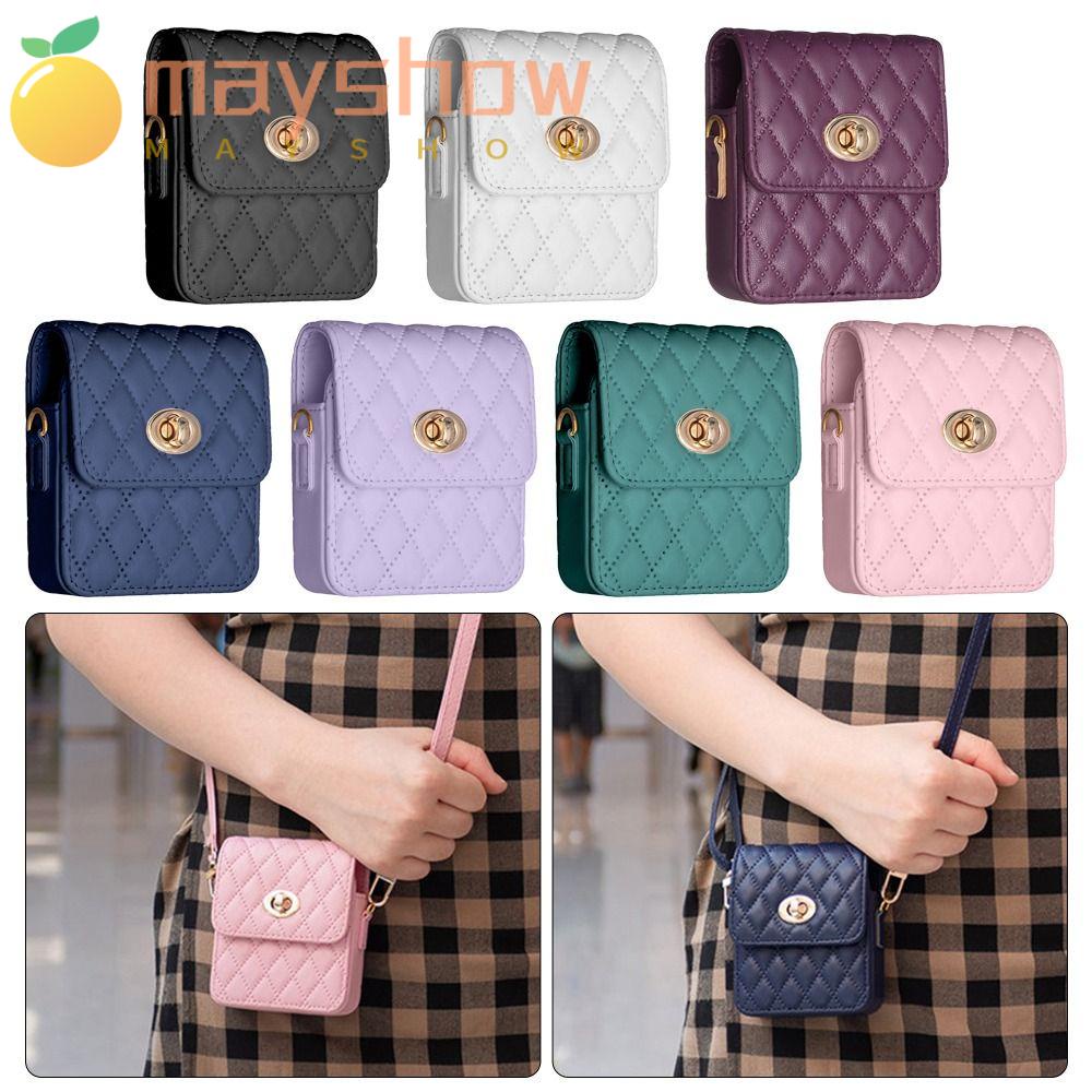 Túi đựng điện thoại mayshow, túi xách có dây đeo vai gấp, túi đeo chéo da mini bảo vệ đa năng cho z flip 5/4/3 nam nữ