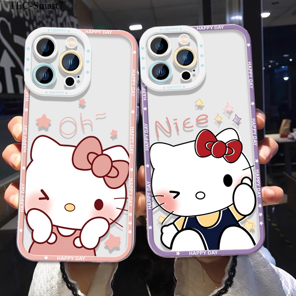 Tecno Spark 19 10 8C Pova 2 3 4 Camon Pro Go 2022 2023 5G Cho Ốp lưng điện thoại In Hình Shockproof Silicone TPU Cartoon Cute cat