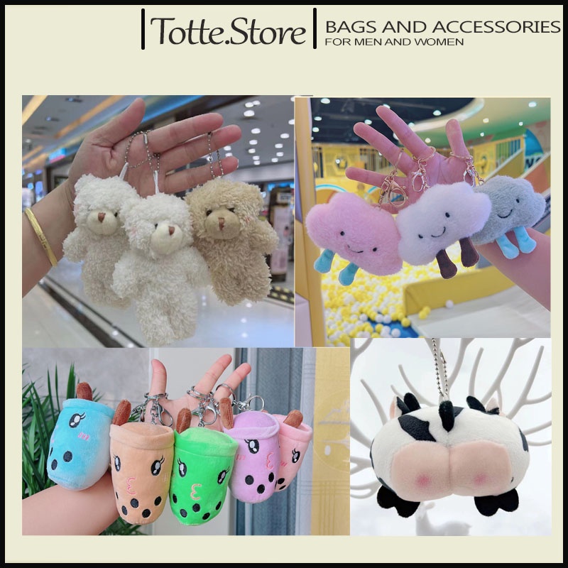 Móc khóa Gấu bông mini treo túi xách balô cute giá rẻ totte.Store