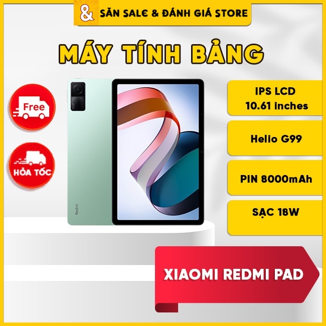 Máy Tính Bảng Xiaomi Redmi Pad 2022  - Helio G99, Màn 2K