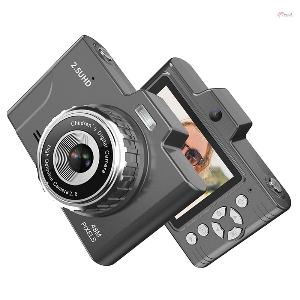 Máy ảnh trẻ em cầm tay 1080p máy ảnh nhỏ gọn 48mp ống kính kép 8 inch hỗ trợ zoom quang học 32gb thẻ nhớ tf máy ảnh ccd mini với màn hình tft 2,8-inch món quà tuyệt vời cho bé trai gir
