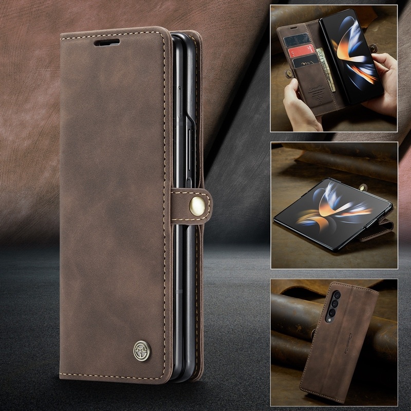 Bao da cho samsung galaxy z fold 5 bao da ví sang trọng chống sốc hộp đựng sách kinh doanh cho samsung z fold 4