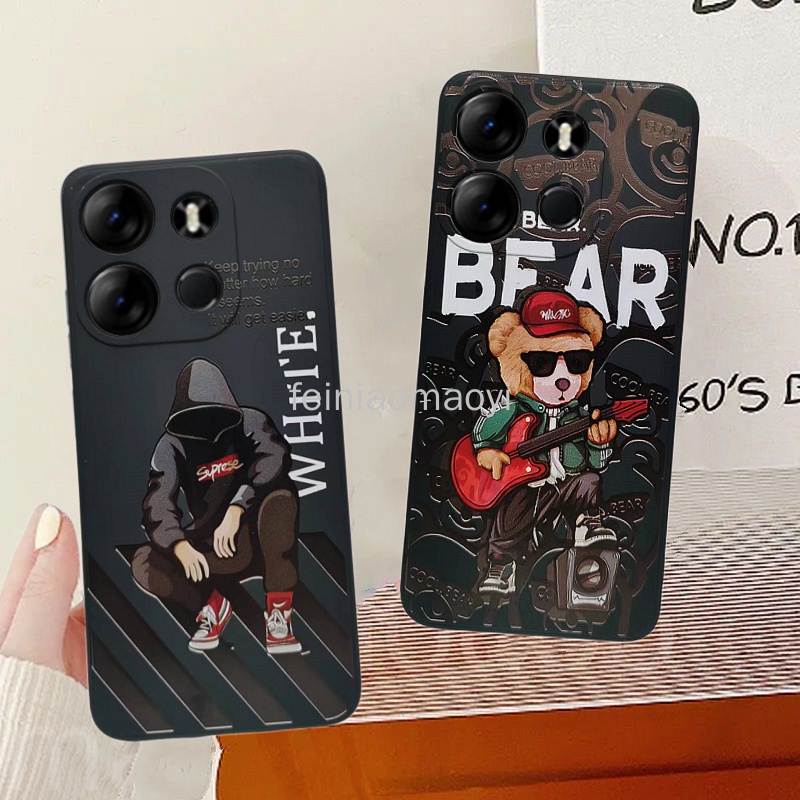 Tecno spark go 2023 bf7 pop 7 pro infinix smart 7 x6515 dark painted shell vỏ bảo vệ chống rơi ống kính