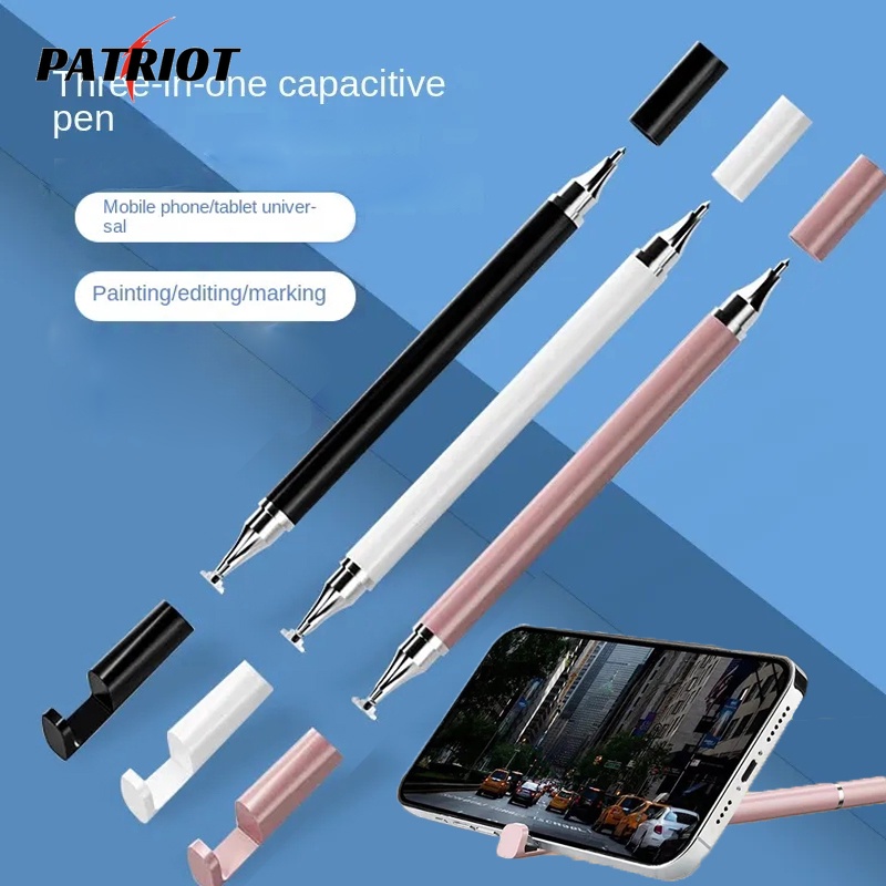 Giá Đỡ Bút Cảm Ứng 3 Trong 1 Cho Điện Thoại / Máy Tính Bảng / Máy Tính Bảng / Màn Hình Cảm Ứng Bằng Nhựa Thông Dụng / Bút Cảm Ứng 3C