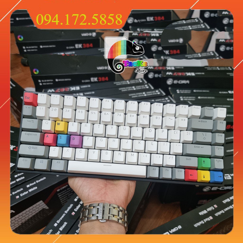 SIEU KHUYẾN MẠI Bàn phím cơ RGB LED E-Dra EK384 I H 24T Chính hãng Toàn Quốc I Gaming Mechanical Keyboard Edra EK 384 RG