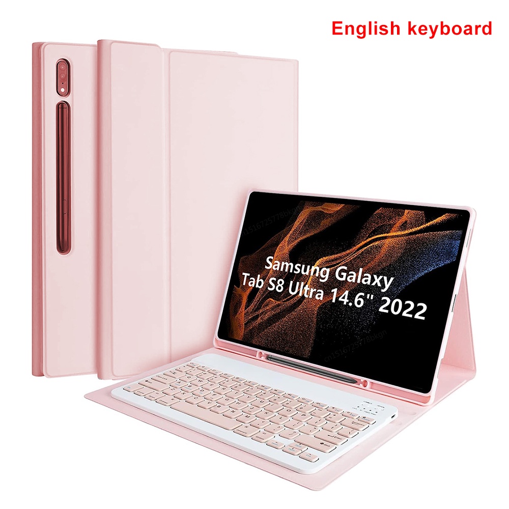 Bao Da Máy Tính Bảng Có Bàn Phím Không Dây Cho Samsung Galaxy Tab S7 Fe / S8 Ultra / S8 S7 Plus A8 S6 Lite S8 S7