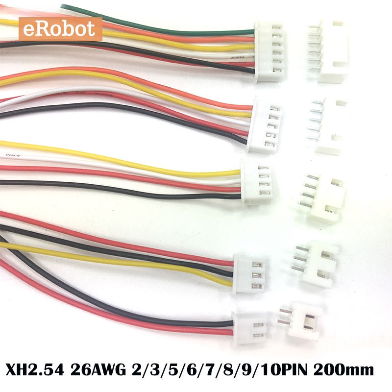 Set 10 Đầu Nối Dây JST XH2.54 XH 2.54mm Dài 20cm 26AWG