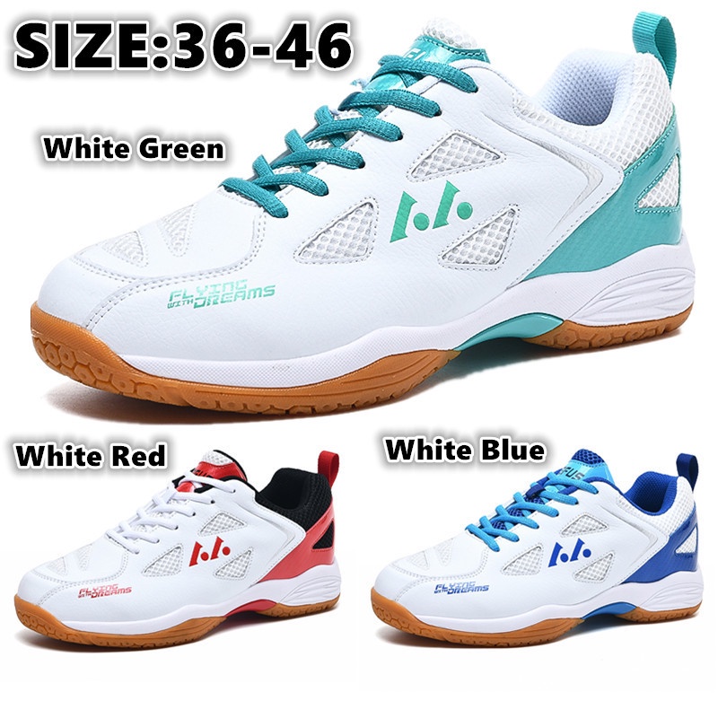 Giày Thể Thao Chơi Tennis / Cầu Lông Đế Gân Siêu Nhẹ Thoáng Khí Chống Trượt Có Size Lớn 36-46 Cho Nam Và Nữ Bộ Đồ Chạy Bộ Thiết Kế Cá Tính Năng Động