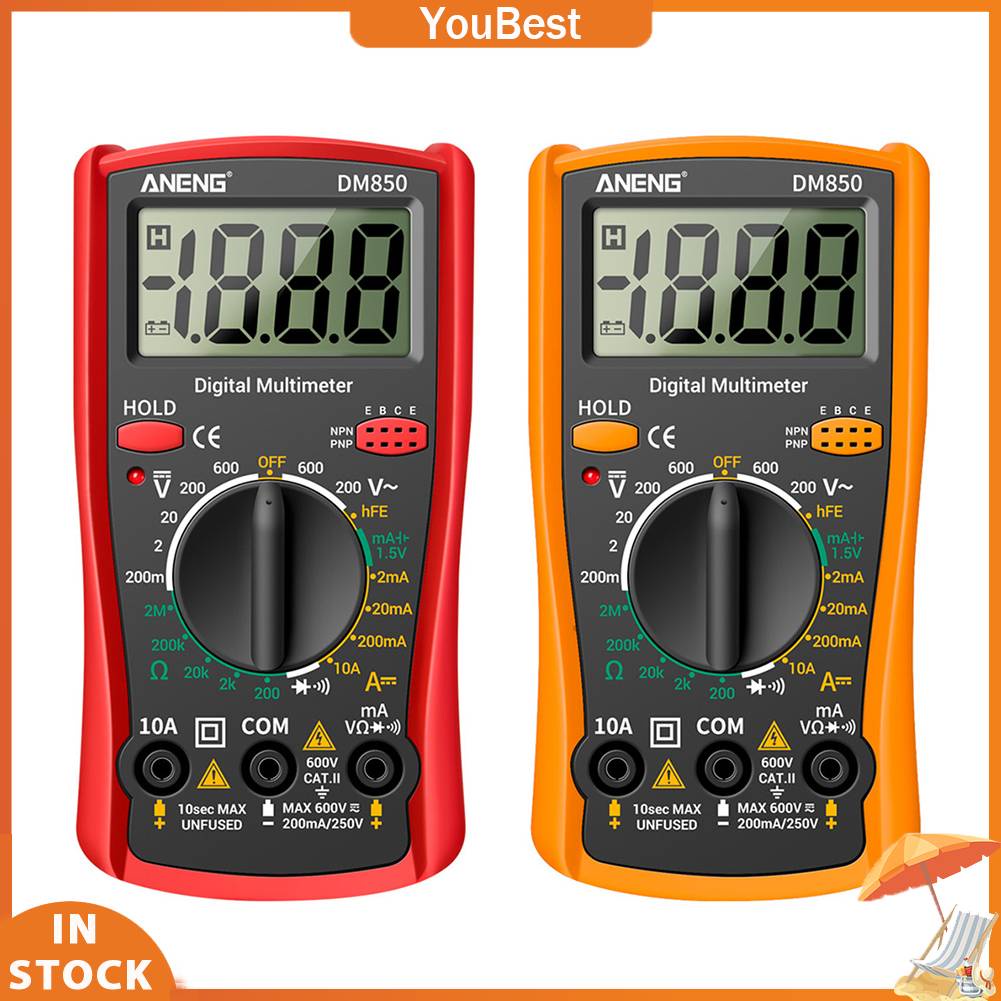 ANENG DM850 2000 Tính Vạn Năng Kỹ Thuật Số Cao Chính Xác Màn Hình LCD Vạn Năng Kỹ Thuật Số AC DC Máy Vôn Kế