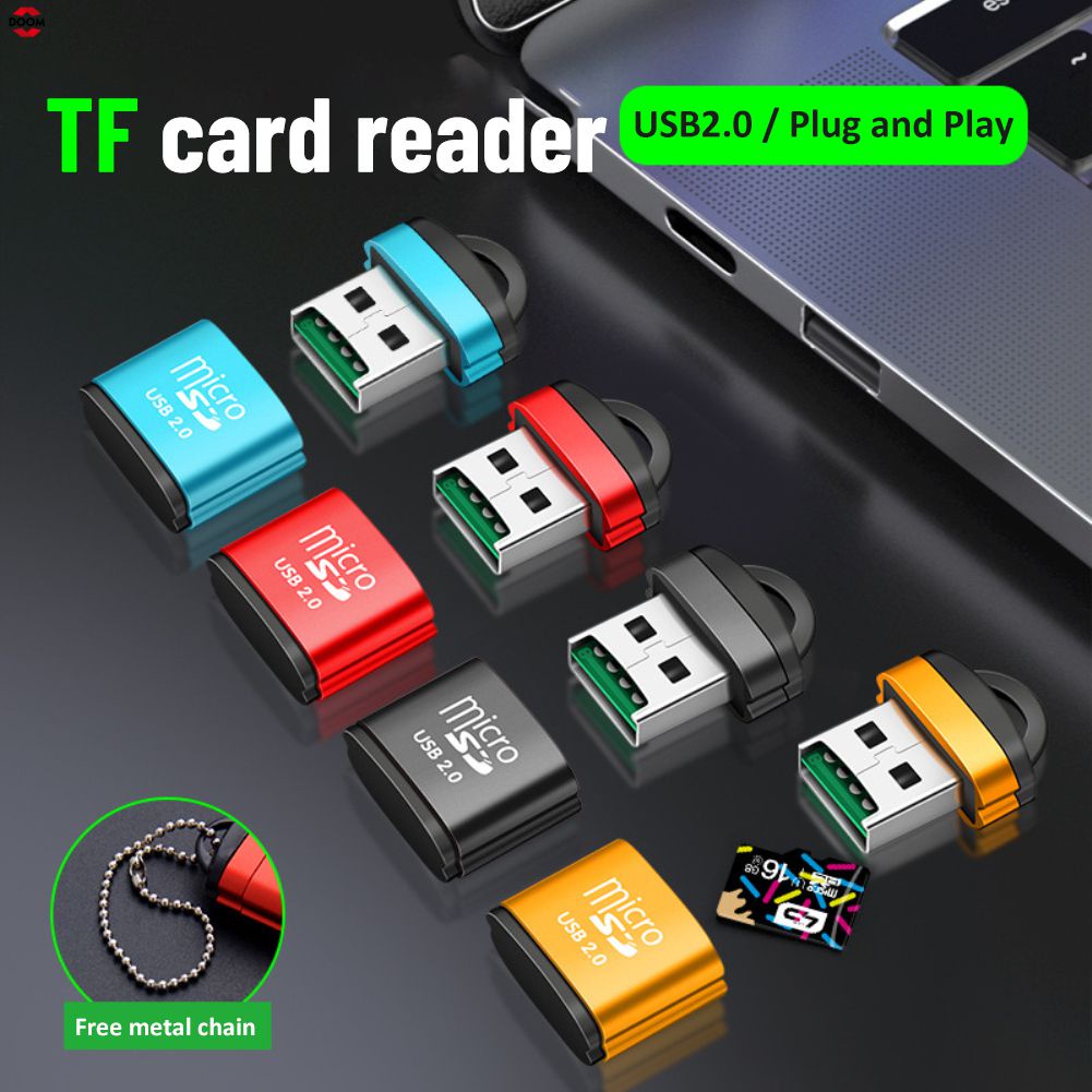 Đầu Đọc Thẻ Usb 2.0 Tốc Độ Cao Mini Bộ Chuyển Đổi Thẻ Nhớ Tf Micro Sd Cho Máy Tính Để Bàn Máy Tính Xách Tay Máy Tính Xách Tay Phụ Kiện Điện Thoại