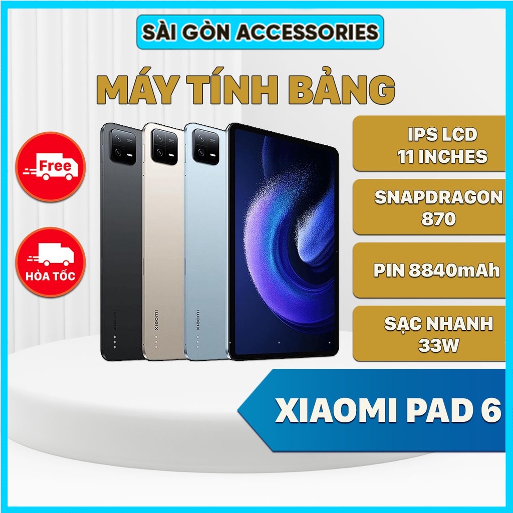 Máy Tính Bảng Xiaomi Pad 6  - Snapdragon 870, Màn IPS LCD 11 Inches