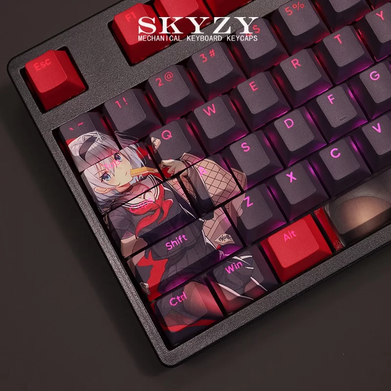 Sora Gkinko keycaps cherry profile anime Nhuộm Bàn Phím Cơ