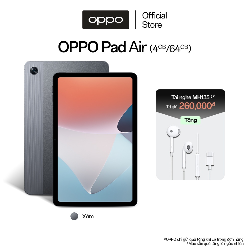 Máy Tính Bảng OPPO Pad Air  | Màn Hình 2K 1 tỷ Màu | Chip Snapdragon 680