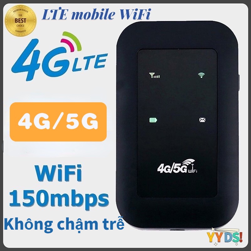 Bộ định tuyến WiFi không dây 4G/5G LTE di động có khe cắm thẻ SIM, tốc độ cao và không bị trễ