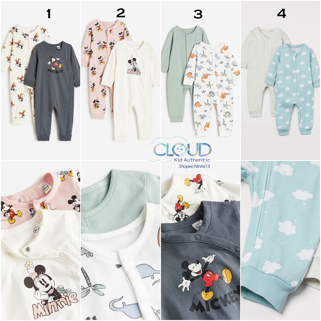 Set 2 body form to cotton HM JAPAN/UK size 1-2m đến 3-4y