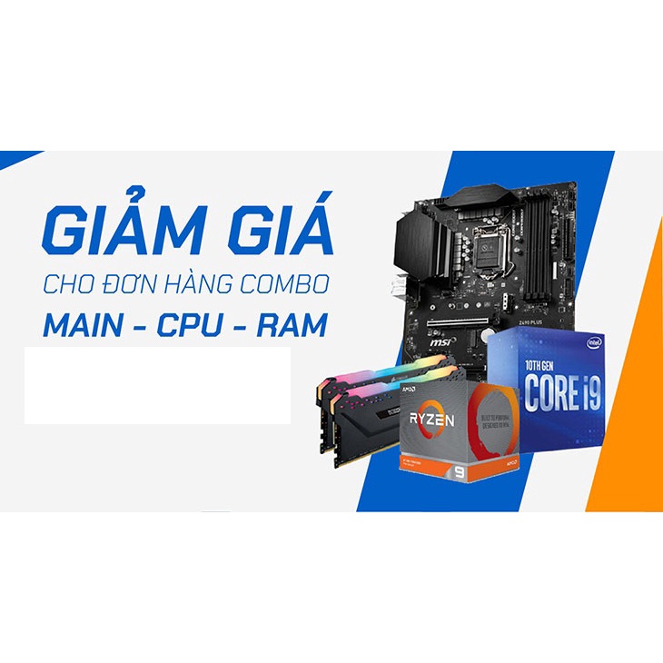 Combo linh kiện máy tính main, chip, ram, nguồn, ssd, tản nhiệt cho khách acmapy2000