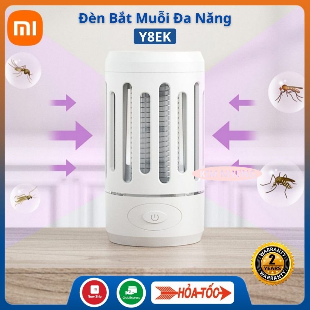 Đèn bắt muỗi , diệt công trùng Xiaomi Cleanfly Y8EK thông minh kiêm đèn ngủ tự động hình trụ , bảo hành 24 tháng