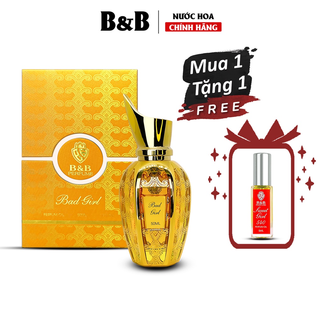 Tinh dầu nước hoa nữ B&B Bad Girl 50ml lưu hương cực lâu phong cách Pháp