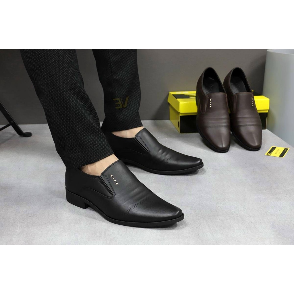 Giày tăng chiều cao nam da cao cấp 6-7cm đế cao su chống trơn