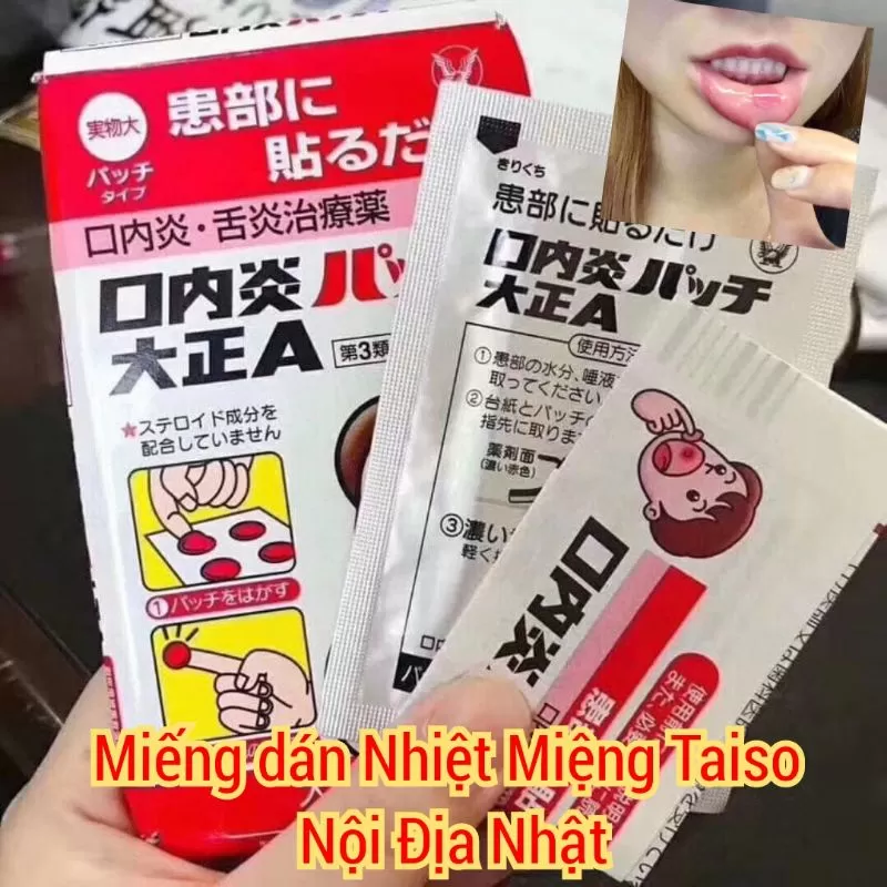 Miếng Dán Nhiệt Miệng Lở Miệng Taiso cho Bé từ 5 Tuổi và Người Lớn Nhật Bản