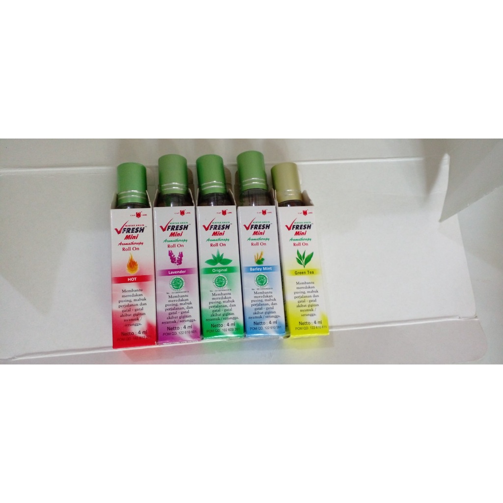 Combo 06 Vfresh Dầu Lăn Hương Thảo Dược Thiên Nhiên 4ml
