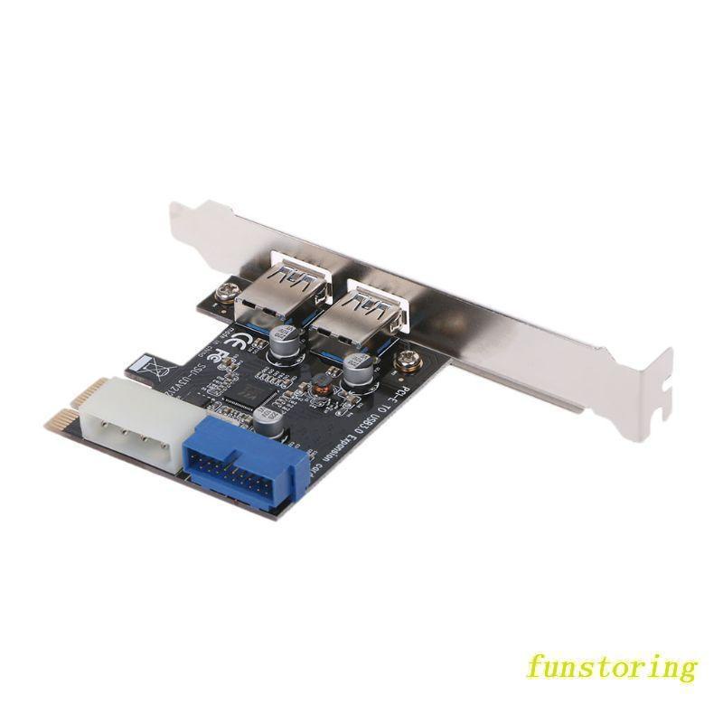 Thẻ Mở Rộng PCIE 2 Cổng USB 3.0 19PIN Kết Nối Phía Trước