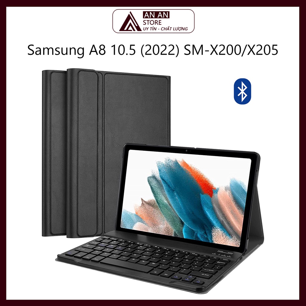 Bao Da Kèm Bàn Phím Cho Samsung Galaxy Tab A8 10.5  SM-X200 / X205 Bluetooth