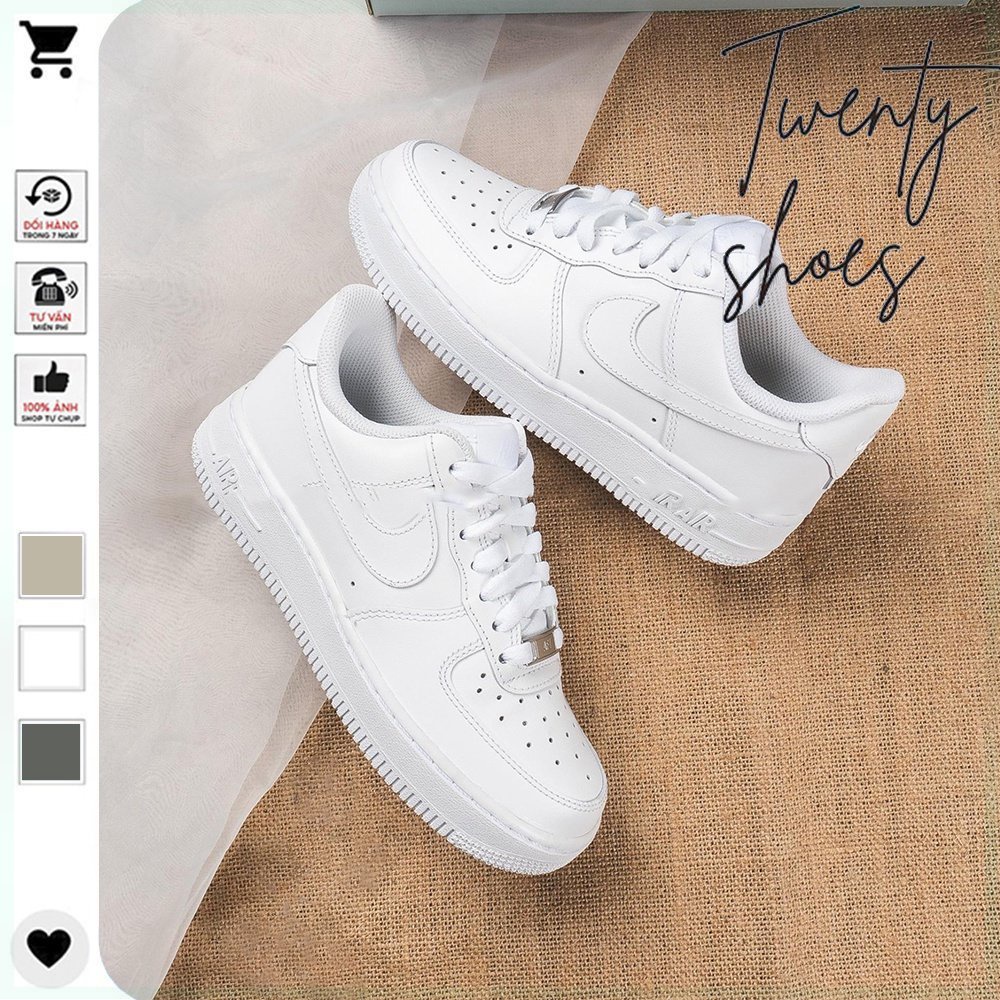 Giày Nike_Nam Nữ AF1, Giày Air Force 1 Full Trắng Thể Thao Thời Trang Hàng Đẹp Full Box J169 Omen Sneaker