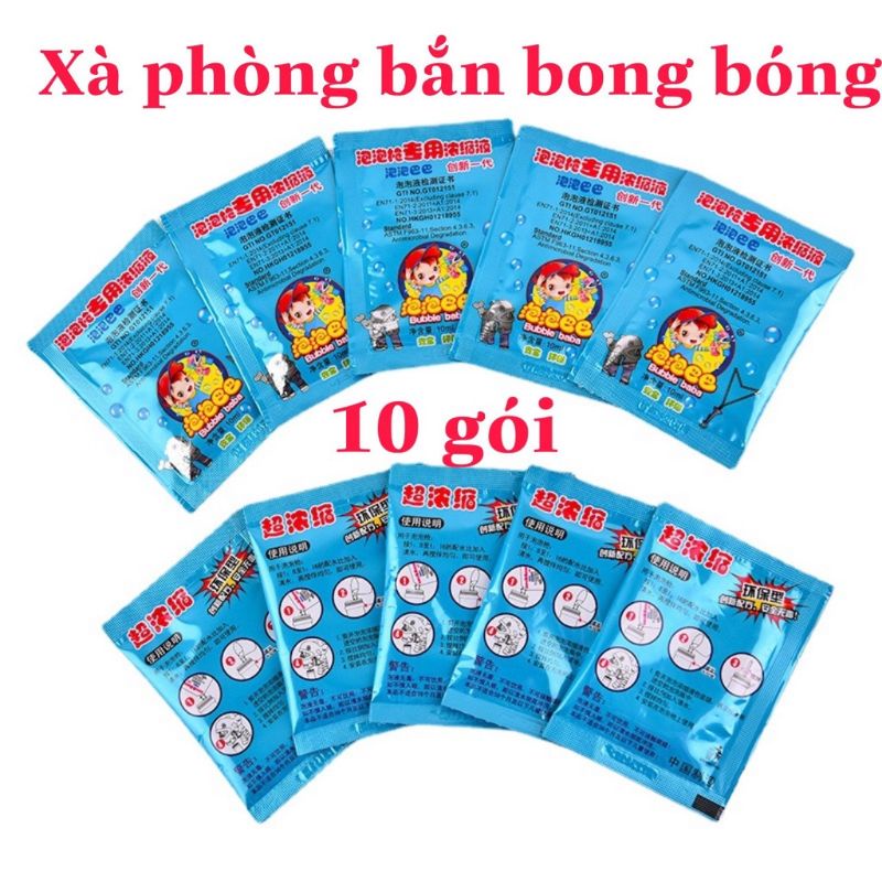 20 Gói Dung Dịch Nước Pha Bong Bóng Xà Phòng Cho Súng Bắn Bong Bóng, Đồ Chơi Thổi Bóng Bóng