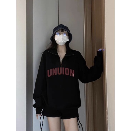 Áo Sweater nỉ polo Unisex nam nữ tay lỡ Oversize form rộng????Thời trang Thu đông ấm áp, nỉ cotton ko bai xù, ấm áp