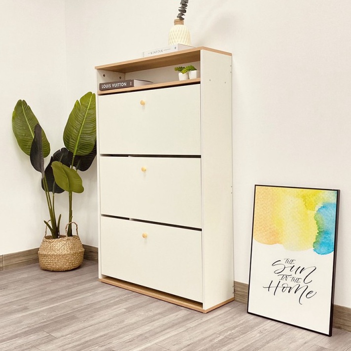 Tủ giày thông minh, tủ giày gỗ cánh lật phong cách Nordic - GP112