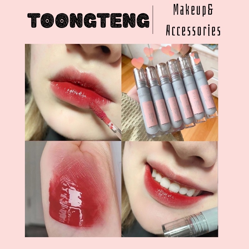 Son bóng lì thủy tinh tráng gương Cappuvini lâu trôi mềm môi không cần makeup phù hợp với học sinh