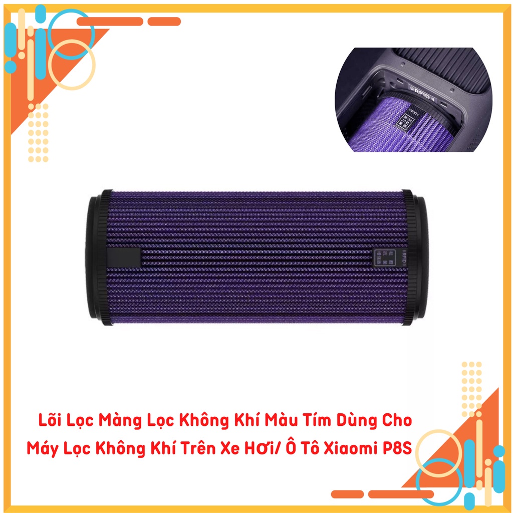 Màng lọc  máy lọc không khí trên xe hơi/ ô tô Xiaomi P8S  cao cấp.