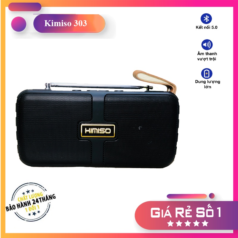 Loa Bluetooth Mini Kimiso 303 , Loa Bluetooth Sách Tay Cao Cấp, Loa Kéo Giá rẻ