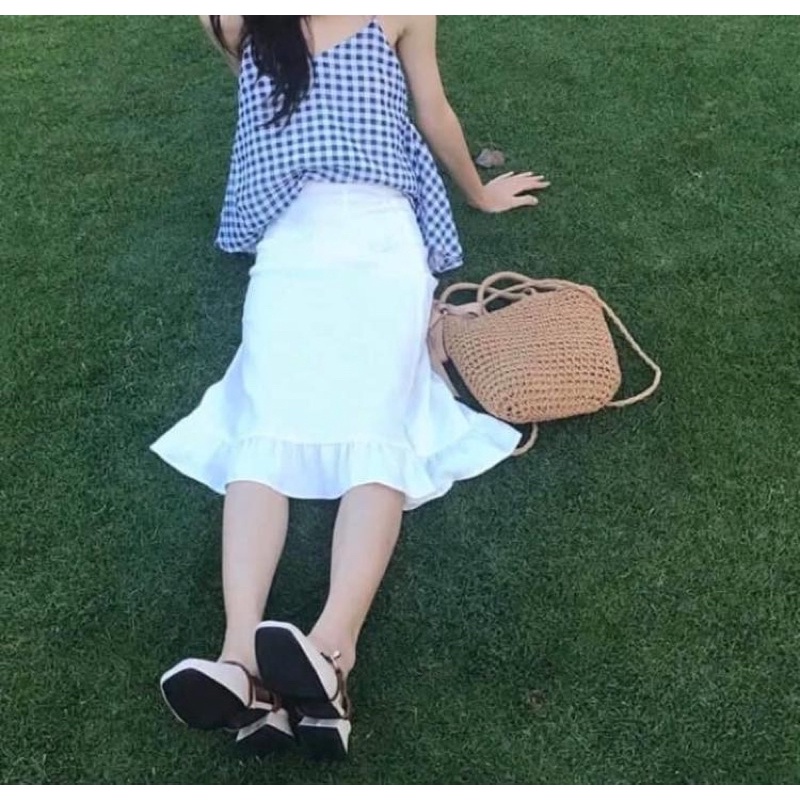 Chân váy Dottie trắng size S