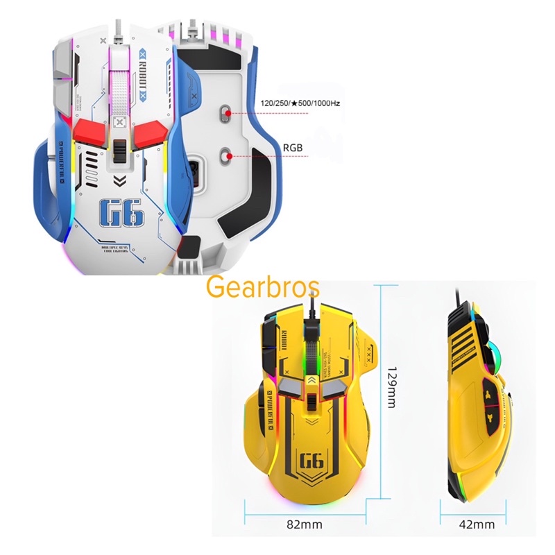 Chuột Gaming Có Dây Gundam G6 | GEARBROS