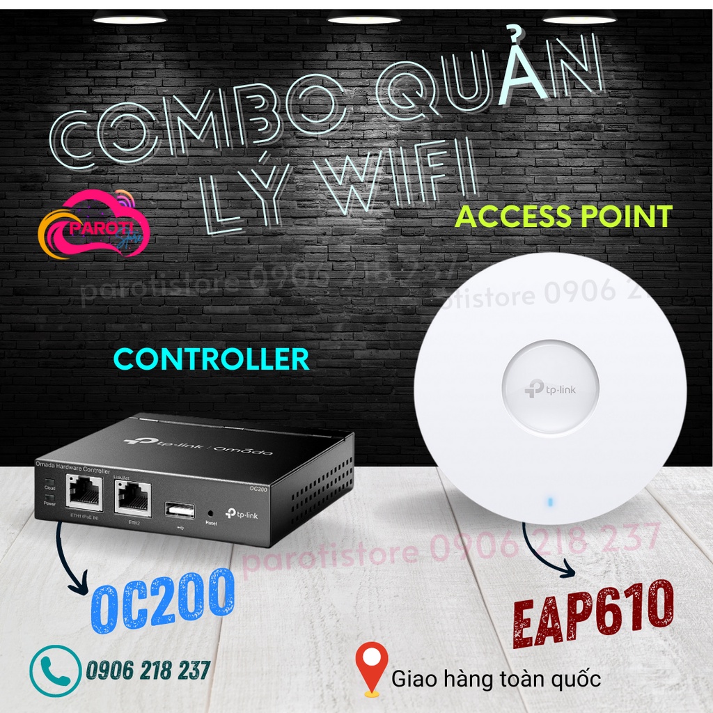 COMBO Router TL-ER7206 kèm Wifi EAP610 AX1800 chuẩn Wifi 6  _chính hãng, mới 100%