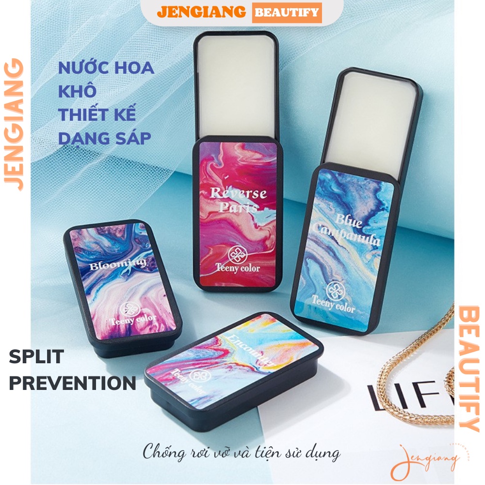 Nước hoa khô dạng sáp Eau de Toilette Jengiang dành cho Nam Nữ nhỏ gọn dễ dàng tiện dụng hương thơm tự nhiên kéo dài