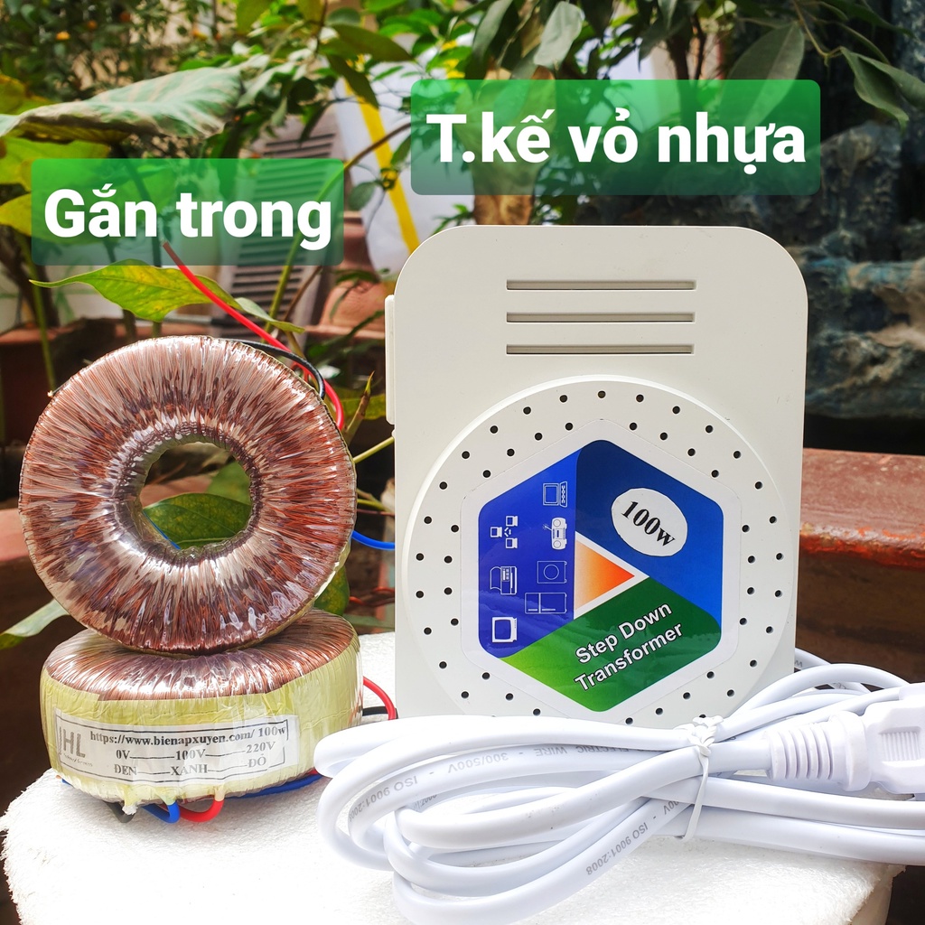 Đổi nguồn xuyến gắn trong 220V sang 100V 110V quạt Nhật, lọc không khí, biến áp đổi điện 100v 110v Hợp Long