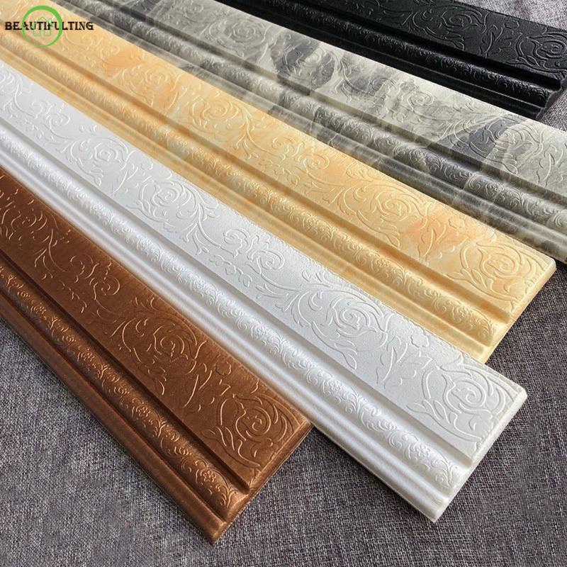 Phào chỉ xốp, len dán tường khổ lớn dài 2.3m rộng 4.5cm dày 8 mm, đủ màu
