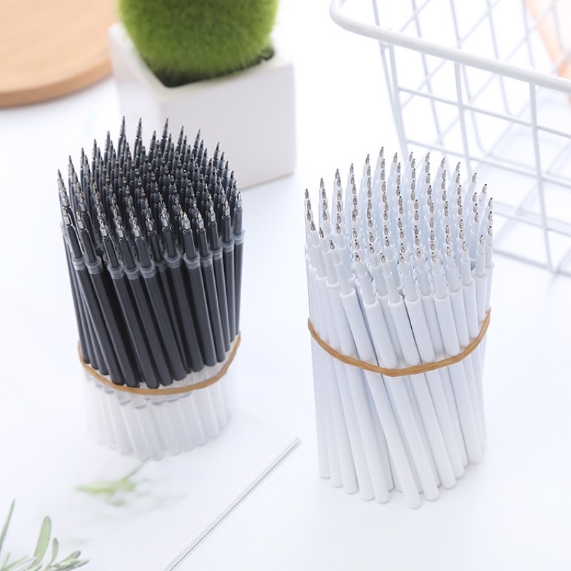 Ngòi Bút Bi Bấm 11cm, Ruột đen thay Bút Bi Bấm Cute đầu ngòi kim viết nhanh khô mực ra đều